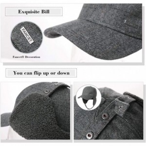 Skullies & Beanies Wool/Cotton/Washed Baseball Cap Earflap Elmer Fudd Hat All Season Fashion Unisex 56-61CM - 99726_grey - C7...
