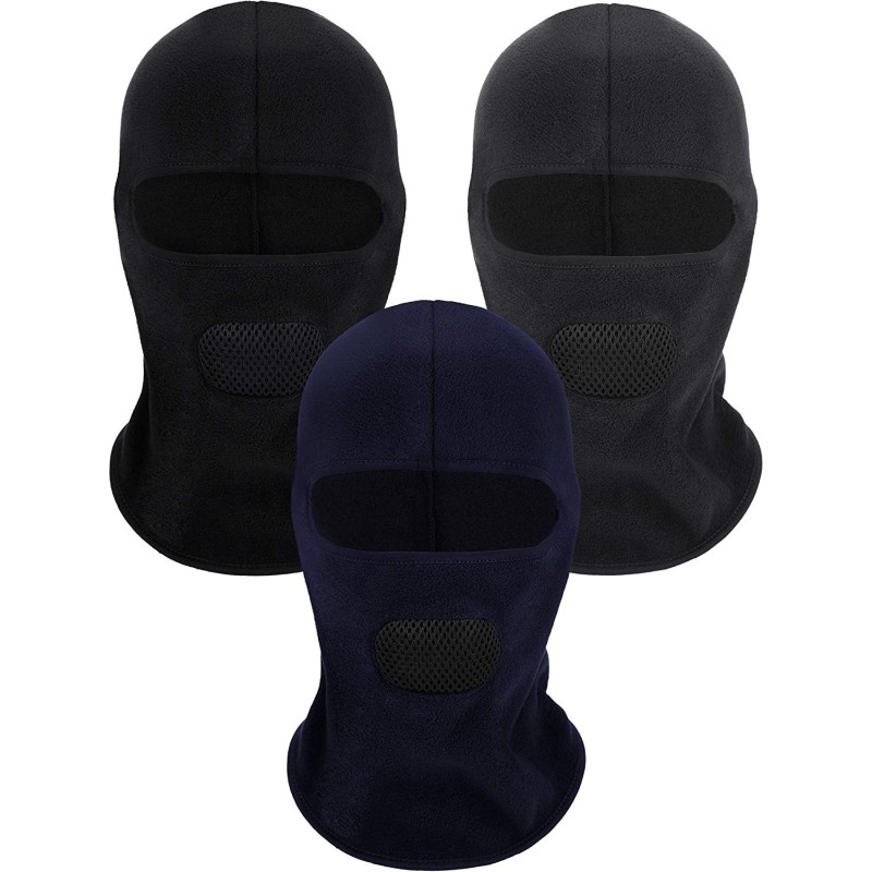 Balaclavas 3 Pieces Balaclava Windproof Face Masks Winter Ski Cycling Mask Fleece Warm Mask for Men and Women - CX18ZKTIMH3 $...