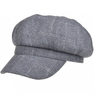 Newsboy Caps Women Girl Newsboy Peaked Beret Hat Warm Cloche Flat Caps - Fashion Grey - CW12MWV0W1A $30.46