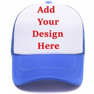 Baseball Caps Personalized Snapback Trucker Hats Custom Unisex Mesh Outdoors Baseball Caps - Blue - CJ18ECYCZ5D $13.13