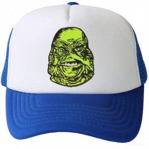 Baseball Caps Trucker Mesh Vent Snapback Hat- Creature 3D Patch Embroidery - Royal Blue - CV11C16SIAL $22.44