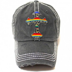 Baseball Caps Distressed Christian Embroidery Patterned Adjustable - CY18AWCOMWC $27.68