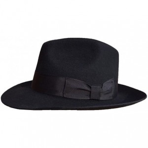 Fedoras MJ Michael Fedora Hat Classic MJ Smooth Criminal Men's Wool Fedora Hat Cap with Gold Name - CE18DYRL3D0 $60.35