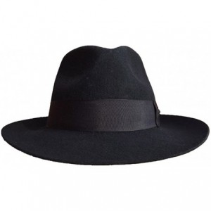Fedoras MJ Michael Fedora Hat Classic MJ Smooth Criminal Men's Wool Fedora Hat Cap with Gold Name - CE18DYRL3D0 $49.50