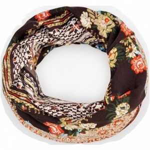 Skullies & Beanies Unisex Floral Print Cancer Hat Beanie Scarf Turban Sleep Head Wrap Cap - Coffee - CI18GEH03MC $15.87