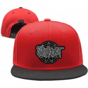 Sun Hats Unisex Mesh Flat Cap -Logo-Funny- Caps for Mens Womens - Slipknot Logo Funny-3 - C518K75T3OX $33.58