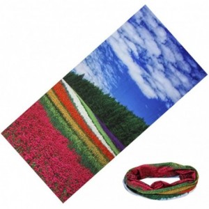 Balaclavas Flower Print Bandana Scarf- Head Wraps - Eden Canvass - CS12J3Q2M5T $16.58