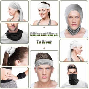 Balaclavas Bandana Face Mask UV Protection Balaclave Neck Gaiters Dust-Resistant Men Women Face Cover Scarf - Solid Color - C...