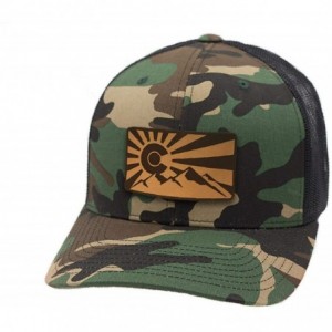 Baseball Caps The Rocky Mountain Curved Trucker - Brown/Tan - CL18IGQD007 $49.05
