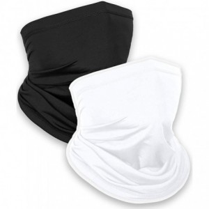 Balaclavas Neck Gaiter Face Scarf Mask-Dust-12+ Ways to Wears-UPF 50-Cools When Wet-Fishing - Black+white - CT199EO5ZAZ $34.63