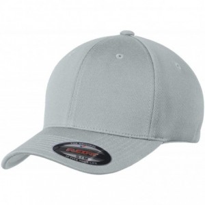 Baseball Caps Men's Flexfit Cool & Dry Poly Block Mesh Cap - Grey Heather - CF11QDSNG3X $34.78