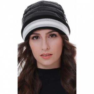 Skullies & Beanies Women Cold Weather Beanie Hat Warm Fashion for Winter Below Zero - Black - C518A02XXNL $41.14