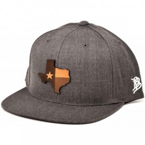 Baseball Caps Texas 'The 28' Leather Patch Snapback - Heather - CZ18IGQTH86 $48.34