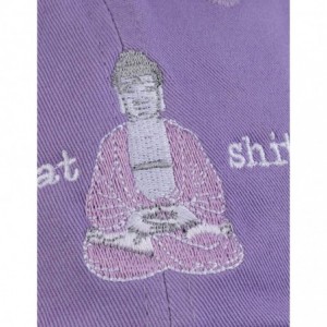 Baseball Caps Let That Sht Go - Funny Zen Buddha Yoga Mindfulness Peace Hippy Women Men Baseball Cap Dad Hat - Lavender - CC1...