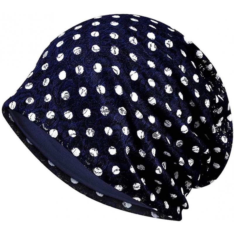 Skullies & Beanies Chemo Cancer Sleep Scarf Hat Cap Cotton Beanie Lace Flower Printed Hair Cover Wrap Turban Headwear - CH196...