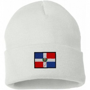 Skullies & Beanies Dominican Republic Custom Personalized Embroidery Embroidered Beanie - White - CA12NFHSDAT $29.88
