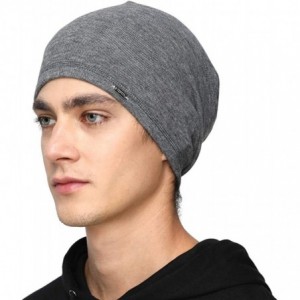 Skullies & Beanies Mens Beanie Hats Slouchy Warm Knit Skull Cap for Men Women Winter Unisex - Gray - C018Y5X2SH4 $20.15