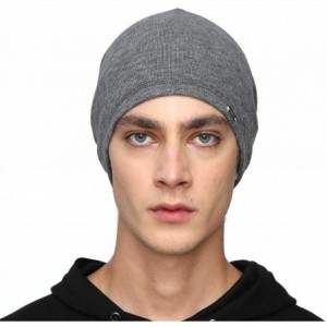 Skullies & Beanies Mens Beanie Hats Slouchy Warm Knit Skull Cap for Men Women Winter Unisex - Gray - C018Y5X2SH4 $19.37