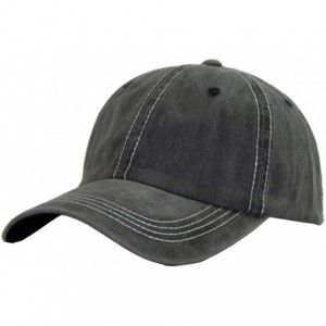 Baseball Caps Messy High Bun Women Ponytail-Baseball-Hat Twill Vintage Trucker Ponycap -Without Hair - Black 2 - CH18WE807H6 ...