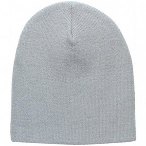 Skullies & Beanies Superior Cotton Knit Solid Color Beanies- 9 - Gray - CW11U5JQ421 $10.99