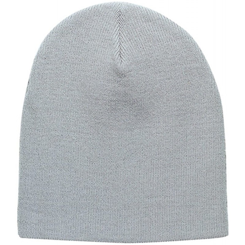 Skullies & Beanies Superior Cotton Knit Solid Color Beanies- 9 - Gray - CW11U5JQ421 $26.88