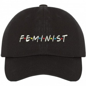 Baseball Caps Feminist Baseball Cap - Womens March Unisex Hats - Black - C218NH86E4H $36.44