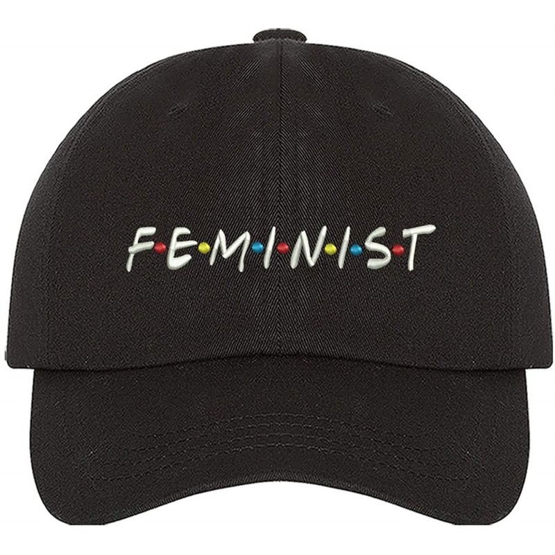 Baseball Caps Feminist Baseball Cap - Womens March Unisex Hats - Black - C218NH86E4H $32.58