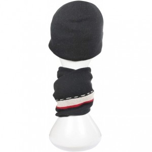 Skullies & Beanies Winter Beanie Hat Scarf Set Warm Knit Skull Cap and Scarf for Men Women - Black 1 - C518IOR09EU $10.46