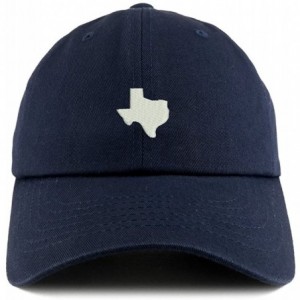 Baseball Caps Texas State Map Embroidered Low Profile Soft Cotton Dad Hat Cap - Navy - C918D56TGUI $38.88