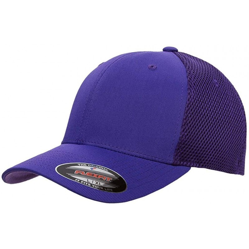 Baseball Caps Flexfit Ultrafibre & Airmesh 6533 with NoSweat Hat Liner - Purple - C618O80RL0S $28.43