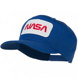 Baseball Caps NASA Logo Embroidered Patched High Profile Cap - Royal - CC11MJ3TEMD $26.17