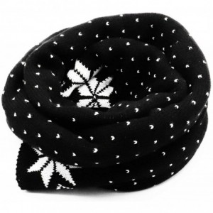Skullies & Beanies Women Lady Winter Warm Knitted Snowflake Hat Gloves and Scarf Winter Set - 2pcs Set_black - CO18YEXN4G4 $2...