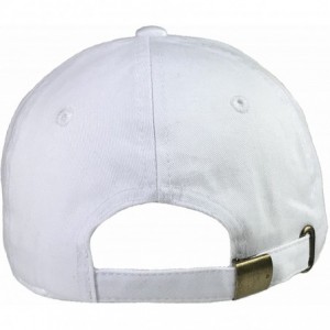 Baseball Caps 1 Dad Baseball Hat - White Baseball Cap- Unisex - CT18EY6YCQX $32.17