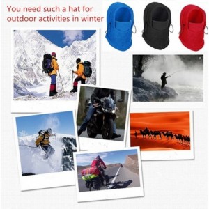 Balaclavas Balaclava Helmet Windproof Ski Mask Soft Warm Fleece Hat for Winter Outdoor Sports - Blue & Grey - CD18ZSTMS5X $18.40