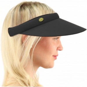 Sun Hats UPF UV Sun Protection Wide 100% Cotton Brim Clip Visor Beach Golf Cap Hat XS - Black - CF183NGRZZ3 $18.71