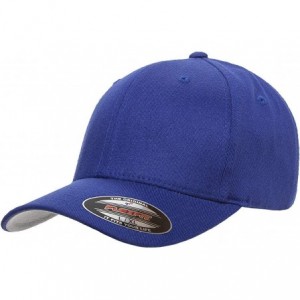 Baseball Caps Flexfit Premium Wool Blend Ballcap - Stretch Fit- Original Baseball Cap w/Hat Liner - Royal - C218H9KLKIH $29.85