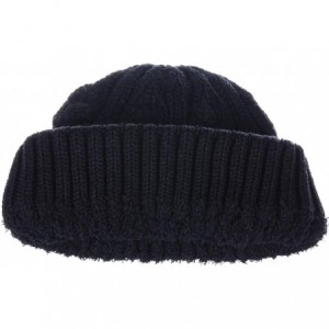 Skullies & Beanies Womens Winter Knit Beanie Hat Plush Fleece Lined - 709black - CR18ZAT033A $40.07
