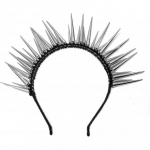 Headbands Headband Spike (Dark Silver) Silver Crown Fashion Statement Headbands for Women- Teens and Girls - Silver - C4183KA...
