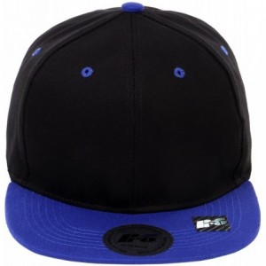 Baseball Caps Snapback Cap- Blank Hat Flat Visor Baseball Adjustable Caps (One Size) - Black Blue - CA18068EWNA $20.45