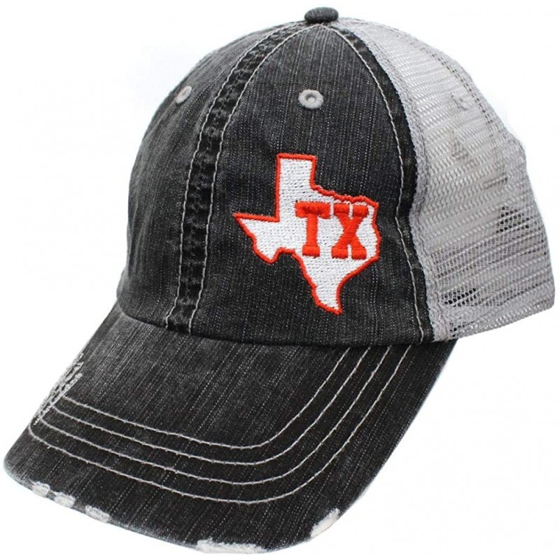 Baseball Caps Texas Embroidered Women's Trucker Hats & Caps - Orange - C018UYEY544 $42.20