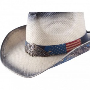 Cowboy Hats Western Outback Cowboy Hat Men's Women's Style Straw Felt Canvas - 007 Beige Usa - CV196QUEOXL $58.16
