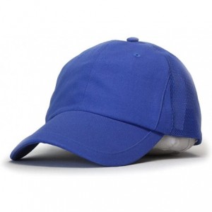 Baseball Caps Vintage Washed Cotton Soft Mesh Adjustable Baseball Cap - Royal - C1180EQ7H4W $11.31