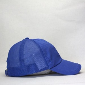Baseball Caps Vintage Washed Cotton Soft Mesh Adjustable Baseball Cap - Royal - C1180EQ7H4W $22.63