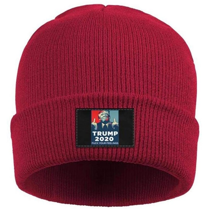Skullies & Beanies Unisex Knit Hat Trump 45 Squared 2020 Second Presidential Term Warm FashionKnit Caps - Red-1 - CK192E4RY7U...