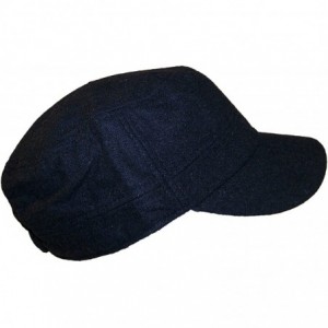 Newsboy Caps Mens Elastafit Wool Cadet Hat with Zipper (XL) - Charcoal - CD12MPOIF7F $18.12
