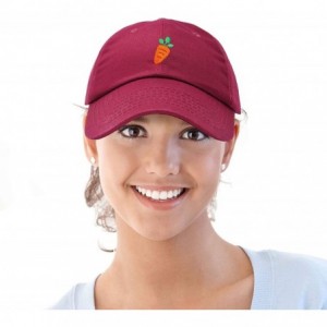 Baseball Caps Carrot Dad Hat Cotton Twill Baseball Cap Premium Embroidered - Maroon - CW180TTWNGQ $27.19