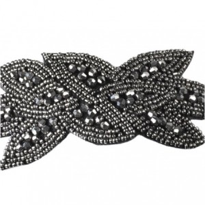 Headbands Flapper Headband 1920s Gatsby Leaf Hair Accessory for Women- Grey - Grey - CB11TIII6YJ $22.25