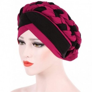 Skullies & Beanies Fashion Women India Hat Muslim Ruffle Cancer Chemo Beanie Turban Wrap Cap Gift - Wine Red - CW18RDXRWDX $1...