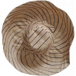 Sun Hats Authentic African Hand Made Natural w/Black Stripe Madagscar Hand Woven Raffia Hat- 7" Brim - C412EGEUDQN $85.16