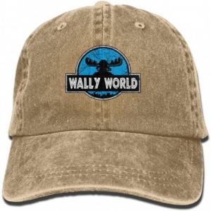 Baseball Caps Wally World Denim Hat Adjustable Unisex Classic Baseball - Natural - C418DW0YA7T $30.10